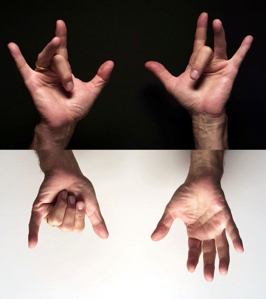 Bruce Nauman, For Beginners (all the combinations of thumb and fingers), 2010