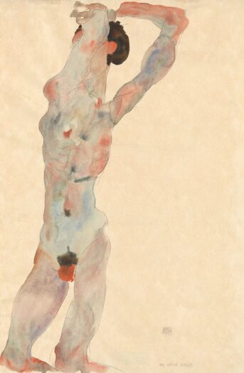 Egon Schiele, Nudo maschile- artscore.it