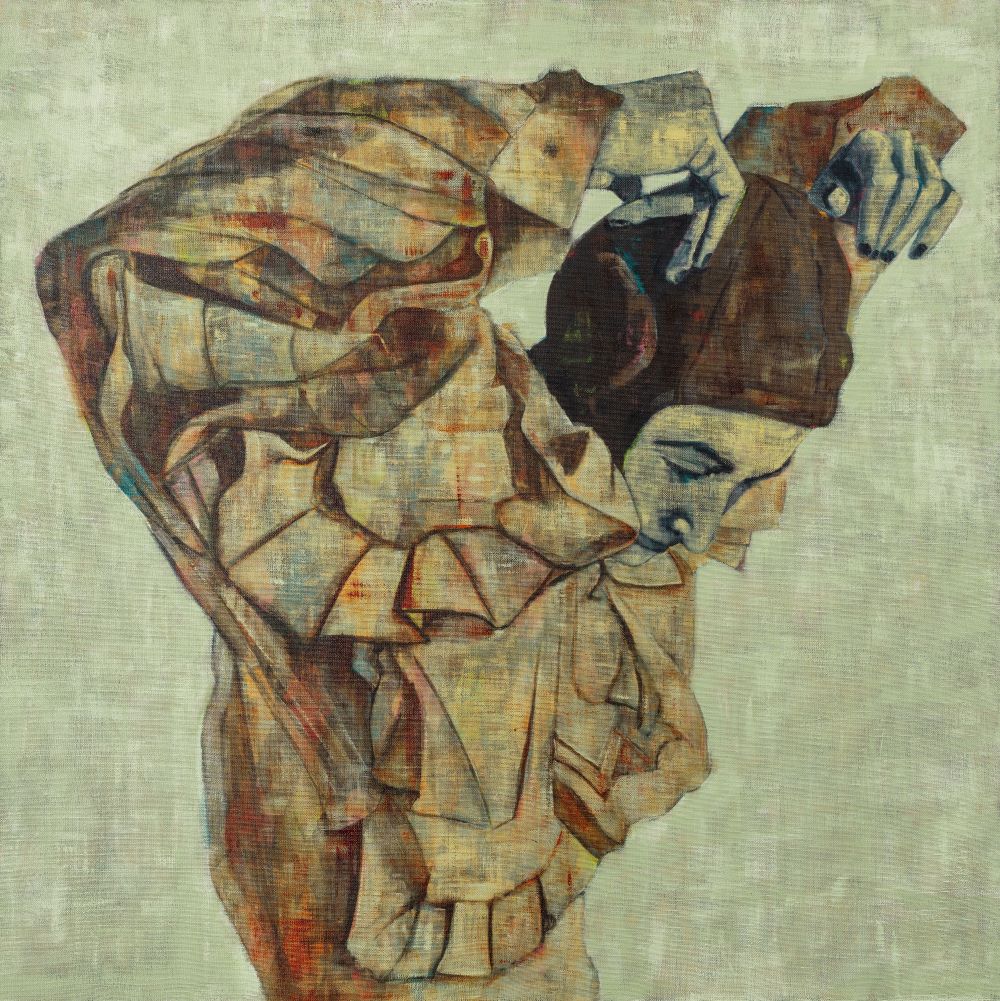 Pilotus, 2026. Olio su lino di Sara Berman rappresentata da Mimmo Scognamiglio