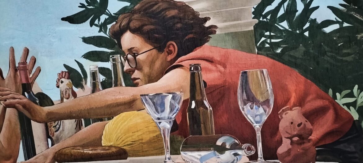 Lorenzo Tonda, particolare del murale fiorentino mangia come parli- artscore.it